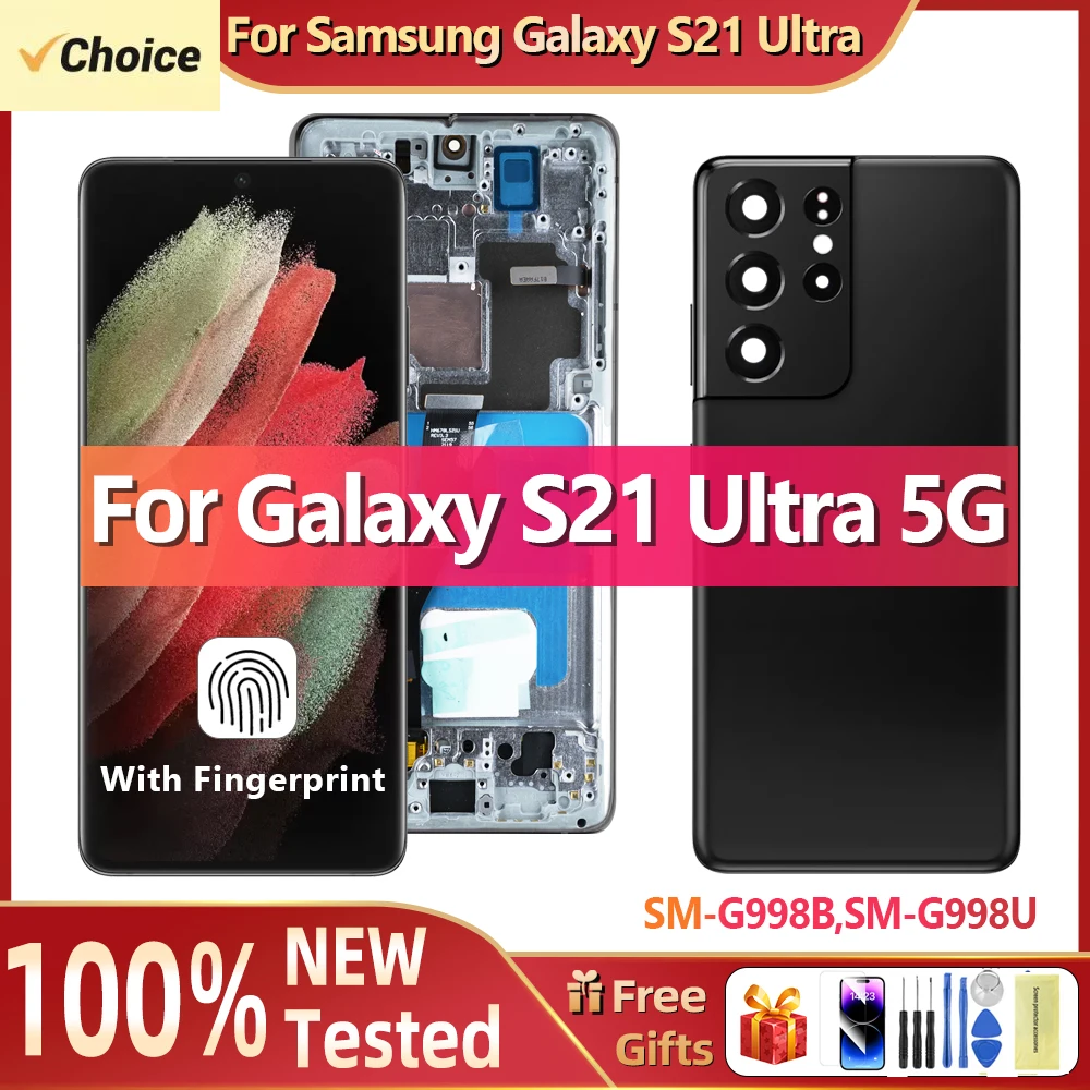 Amoled 6 78-дюймовый Дисплей Для Samsung Galaxy S21 Ultra 5g G998f/g998b Емкостный Сенсорный Экран С