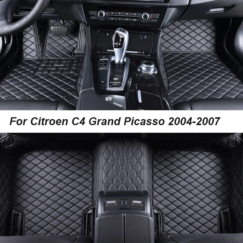 

Автомобильные коврики для Citroen C4 Grand Picasso 2004-2007, Прямая поставка, аксессуары для интерьера, кожаные коврики, накладки для ног