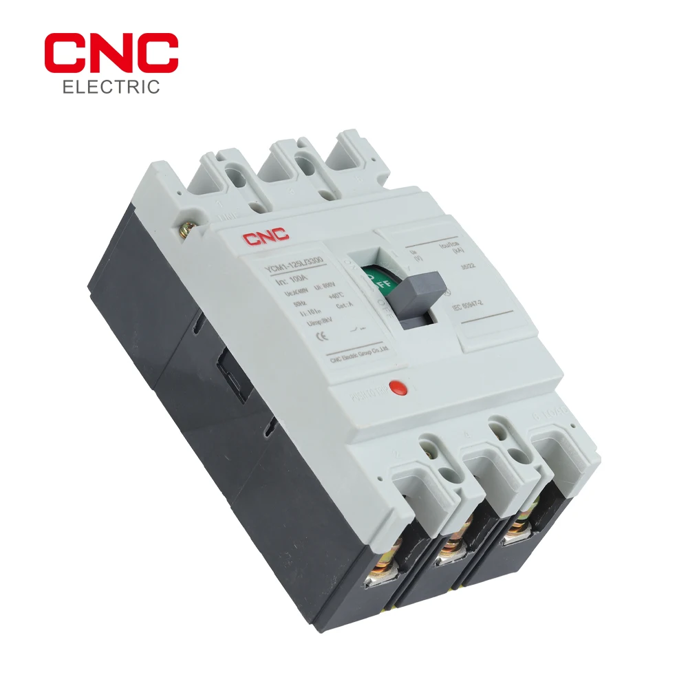 CNC YCM1-125L 3P 100A Plastic Molded Case Circuit Breaker MCCB 8kA Short-circuit Breaking Capacity Distribution Apparatus |