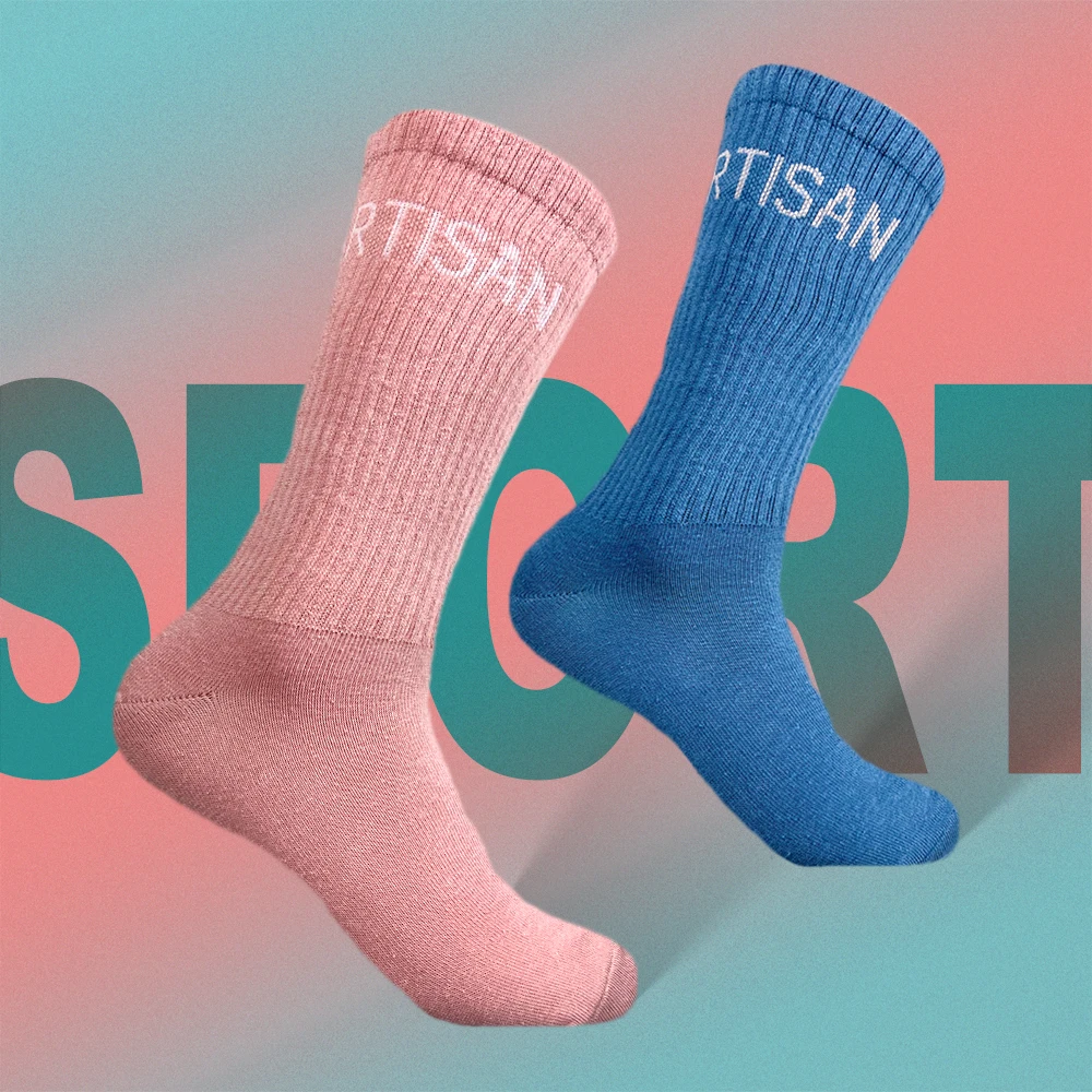 

Cotton Female Lightweight Sport Training Socks Rib Pink Blue Breathable Grip Foundation Skateboard Accessories For Women 2 Pairs