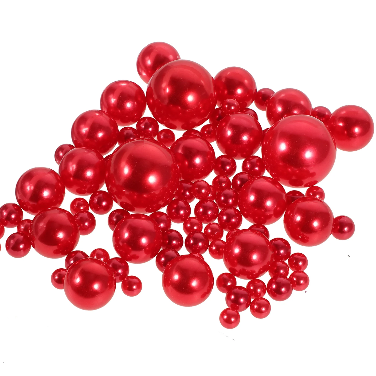 

125 Pcs Crystal Pearls Vase Filler Colorful Vases Decorative Beads Gold Filled Decoration Round Craft Plastic