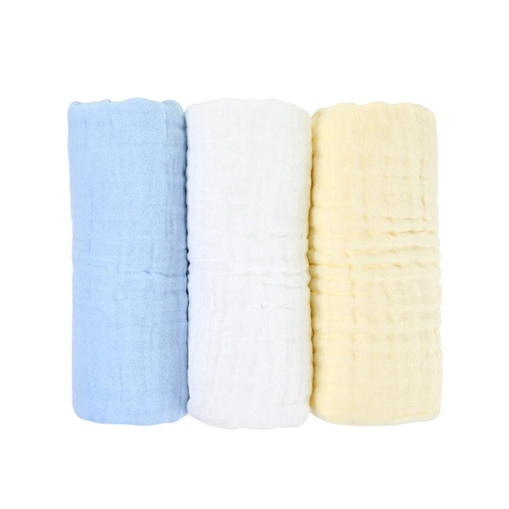 Детское полотенце из 100% хлопка маленькое квадратное Seersucker для новорожденных