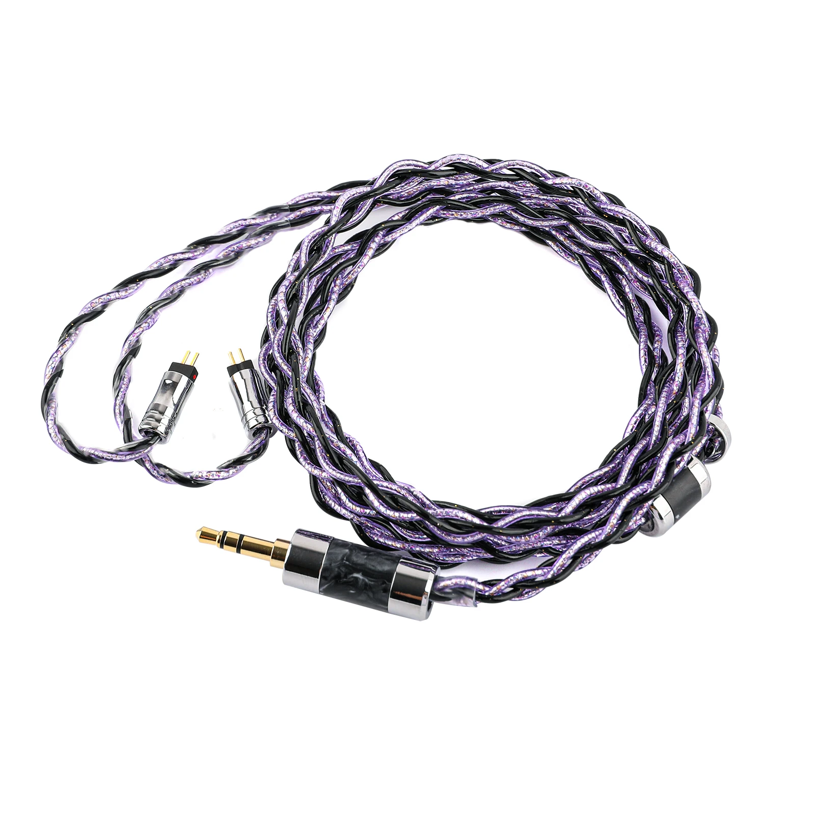 Фото Кабель Tripowin Moonshadow IEM, 4-жильный медный кабель из сплава алюминия и посеребренный кабель для наушников OCC, сменный кабель Hi-Fi №1
