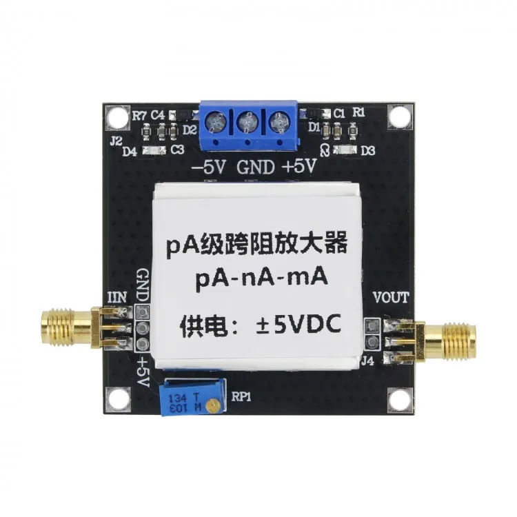 pA Level Transimpedance Amplifier For Weak Current IV Conversion Preamplifier Dual Power Supply V2.0