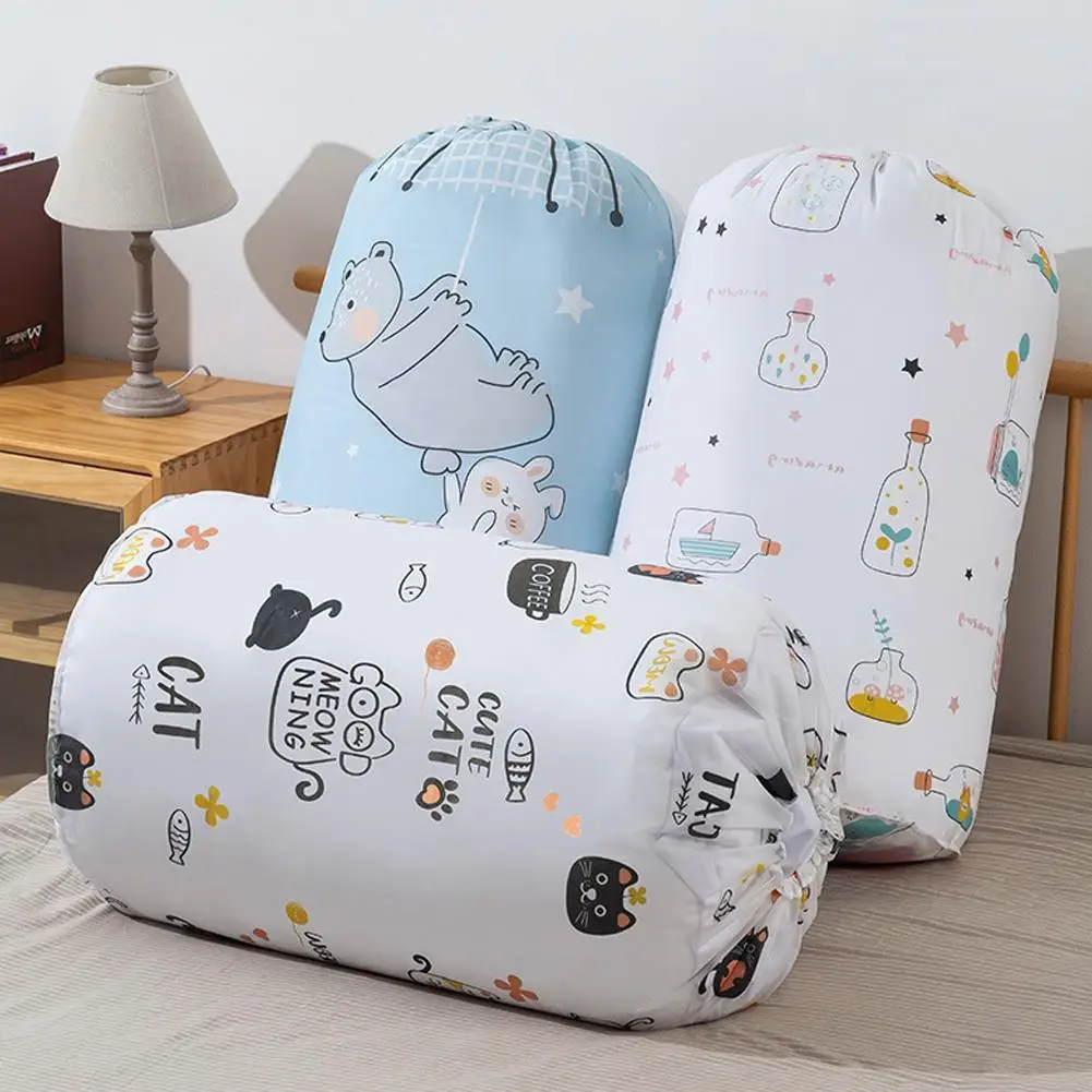 

1PC Quilt Clothing Toy Storage Bag Mouldproof Clothing Cotton Moisture Sorting Packaging Bag Bag Quilt Bundle Mouth Moving G6X0