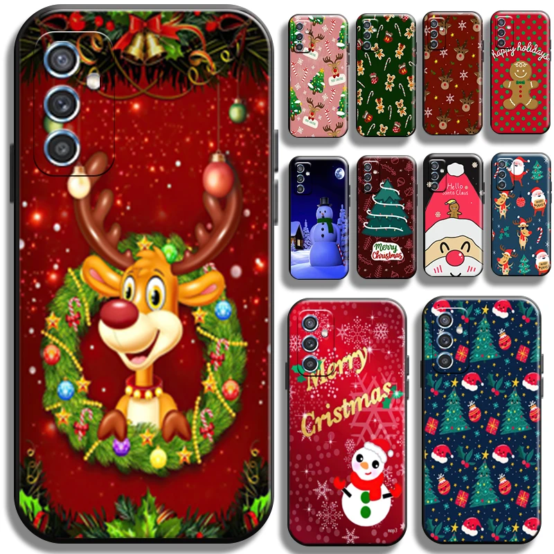

Santa Claus Christmas Reindeer For Samsung Galaxy M10 M11 M12 M20 M22 M30 M30S M31 M31S M32 M51 M52 5G Phone Case Back