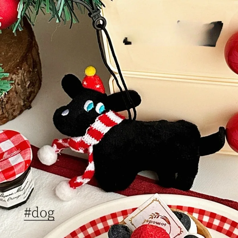 Маленькая черная подвеска в виде собаки милый креативный уродливый плюшевый