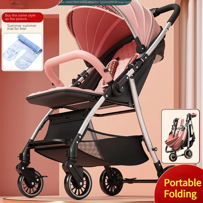 0-12Y Baby Stroller Lightweight Stroller Travel Foldable Stroller Portable Folding Pushchair Lightweight Baby Carriage Baby Car