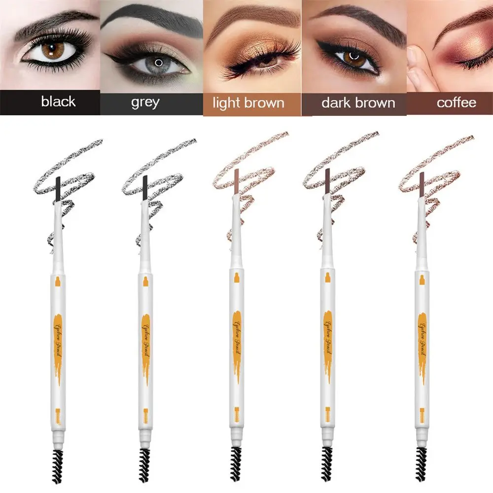 

Color Cosmetics Dark Brown Makeup Smudge Eyebrows Pen Tattoo Triangle Eyebrow Pencil Ultra Slim Eyebrow Definer Pencil