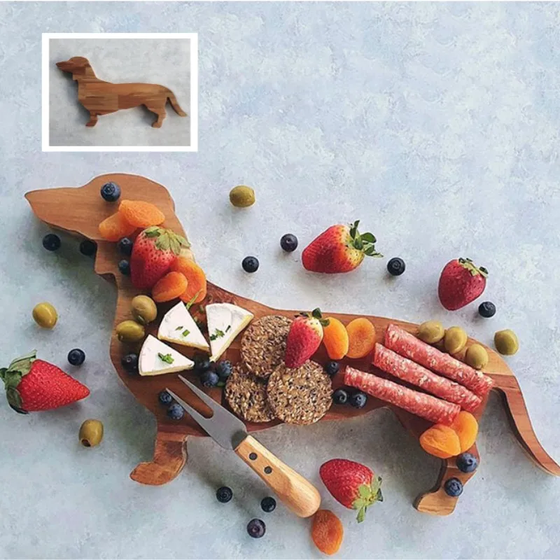 

Уникальный деревянный декоративный поднос в форме таксы, собаки, для кухни, для вина, мяса, сыра, праздника, вечеринки, подарок для семьи