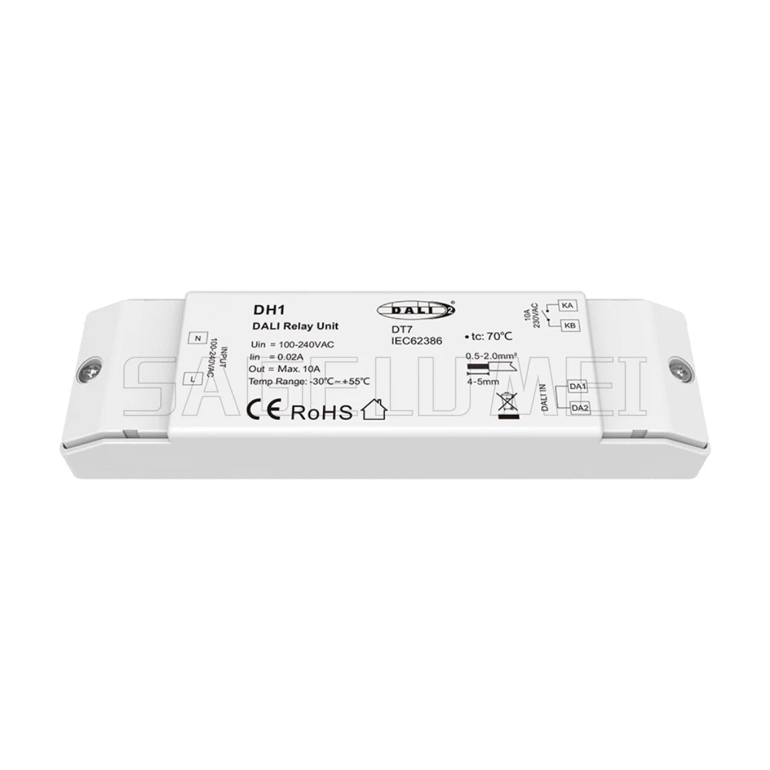 Фото Релейный блок переменного тока DALI DH1 AC110V-240V 1CH * 10A Диммер 1-канальный DT7 DALI-2 Сертифицированный выход с сухим контактом для светодиодных ламп №2