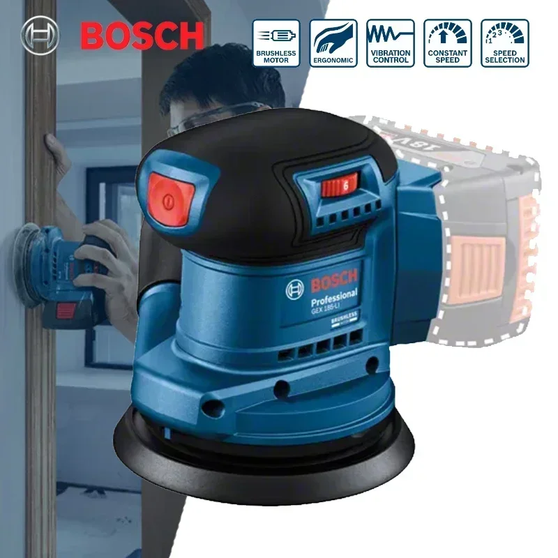

BOSCH GEX 185-LI Бесщёточная орбитальная шлифмашина 18В
