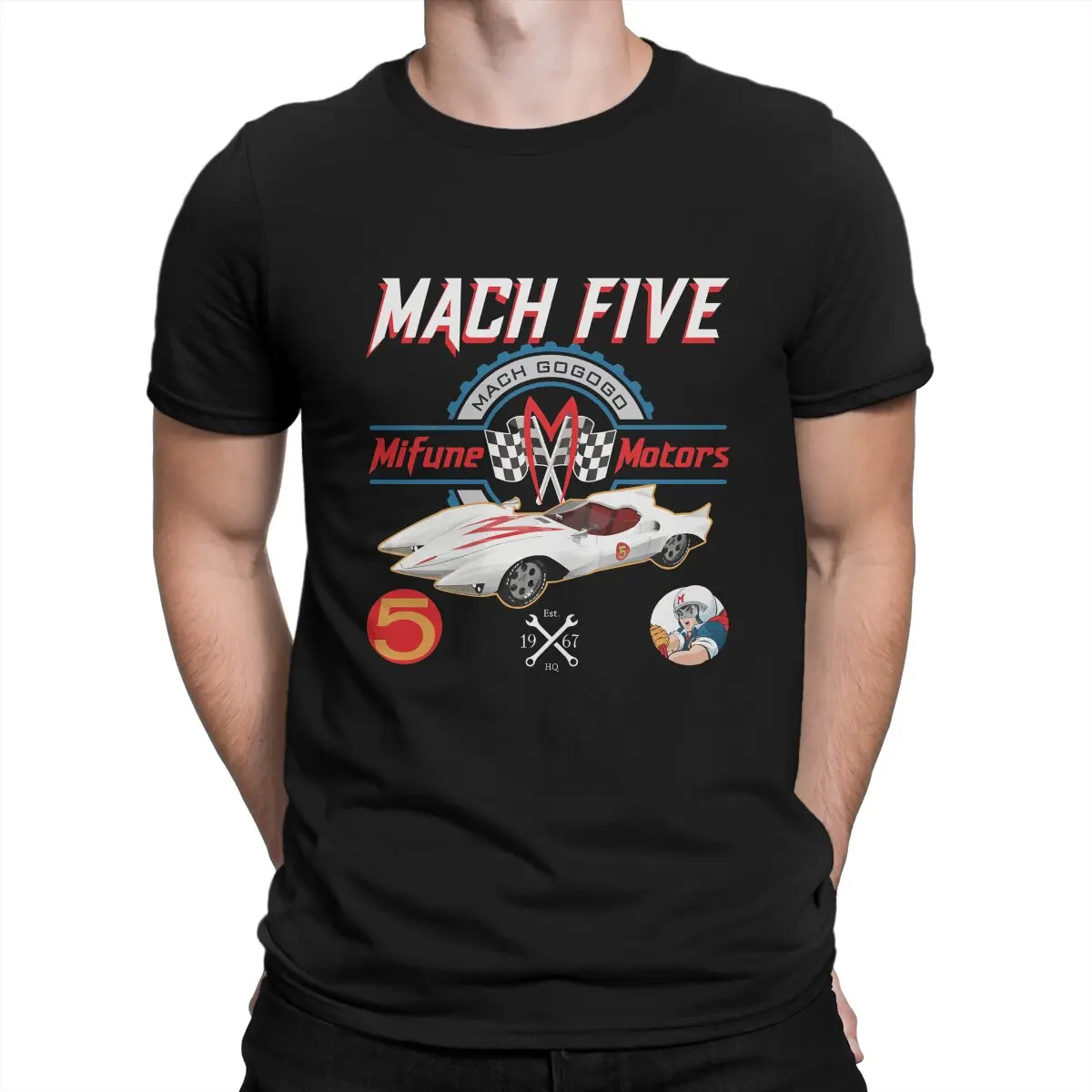 Mifune Motors T-Shirts for Men Speed Racer Trish Action Movi