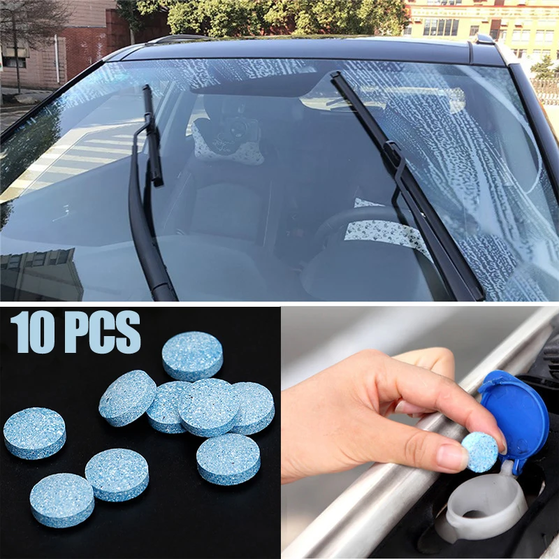 

10/20PCS Car Solid Wiper Fine Seminoma Wiper Auto Window Cleaning Effervescent Tablet Windshield Glass Cleaner