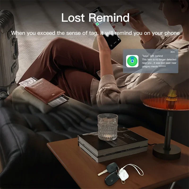 Фото Умный Bluetooth-трекер CD Smart Tag с GPS для iOS/iPhone, совместимый с приложением Find My, сертифицированный MFI, устройство защиты от потери, локатор для iPhone. №5