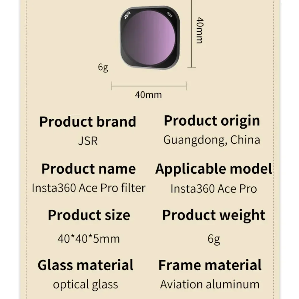 Комплект фильтров для объектива Insta360 Ace Pro 2 MCUV CPL ND4/8/16/32PL 10X