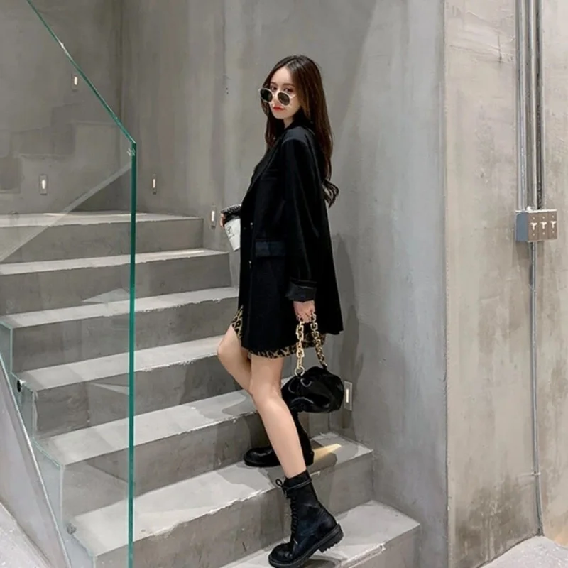 Women Oversized Blazer Coats Spring Autumn Fashion Korean Version Loose Top Coat Office Work Clothes Grace Fall Jacket for Women