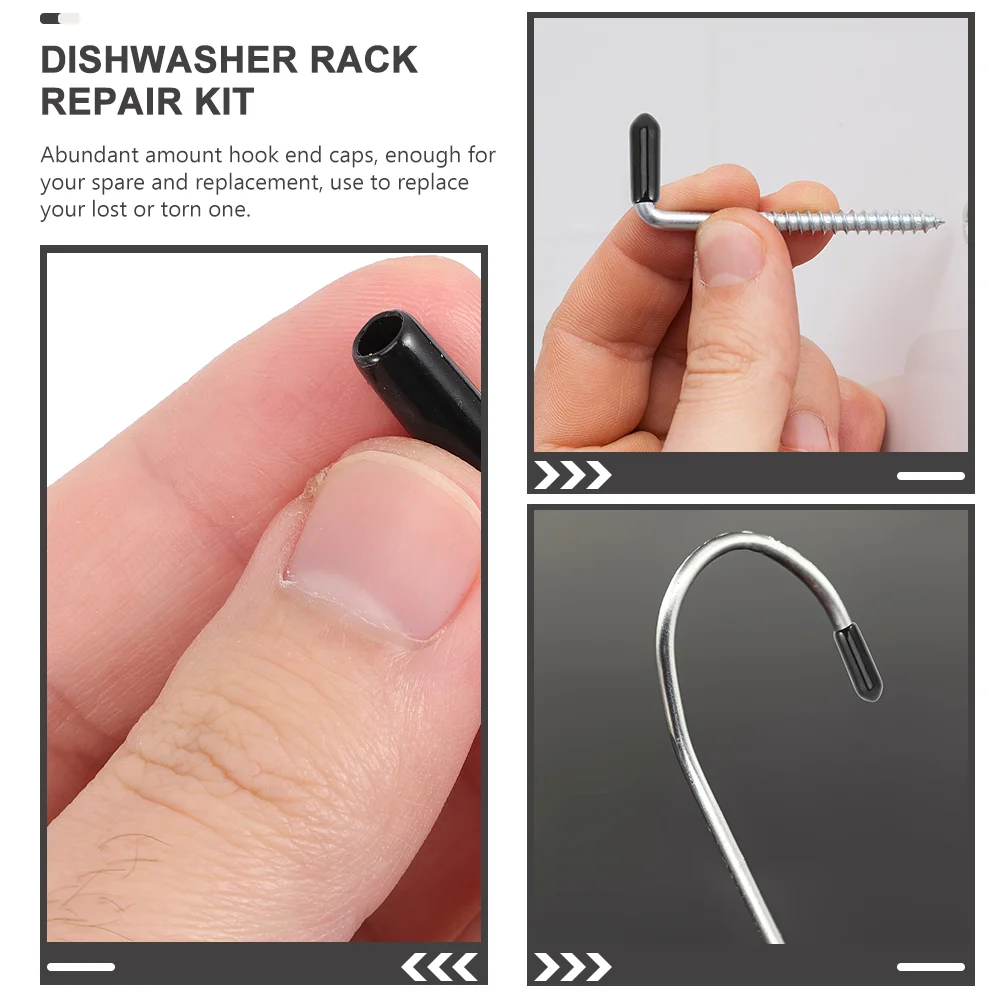 300 Pcs to Weave Hook Holder Peg Board Reaching Pvc Dishwasher Rack Repair Coating