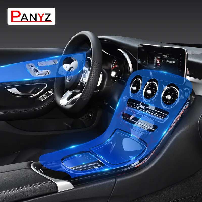 

For Mercedes Benz GLC W253 260 300 2020-2021 Car Interior Center console Transparent TPU Protective film Anti-scratc Accessories