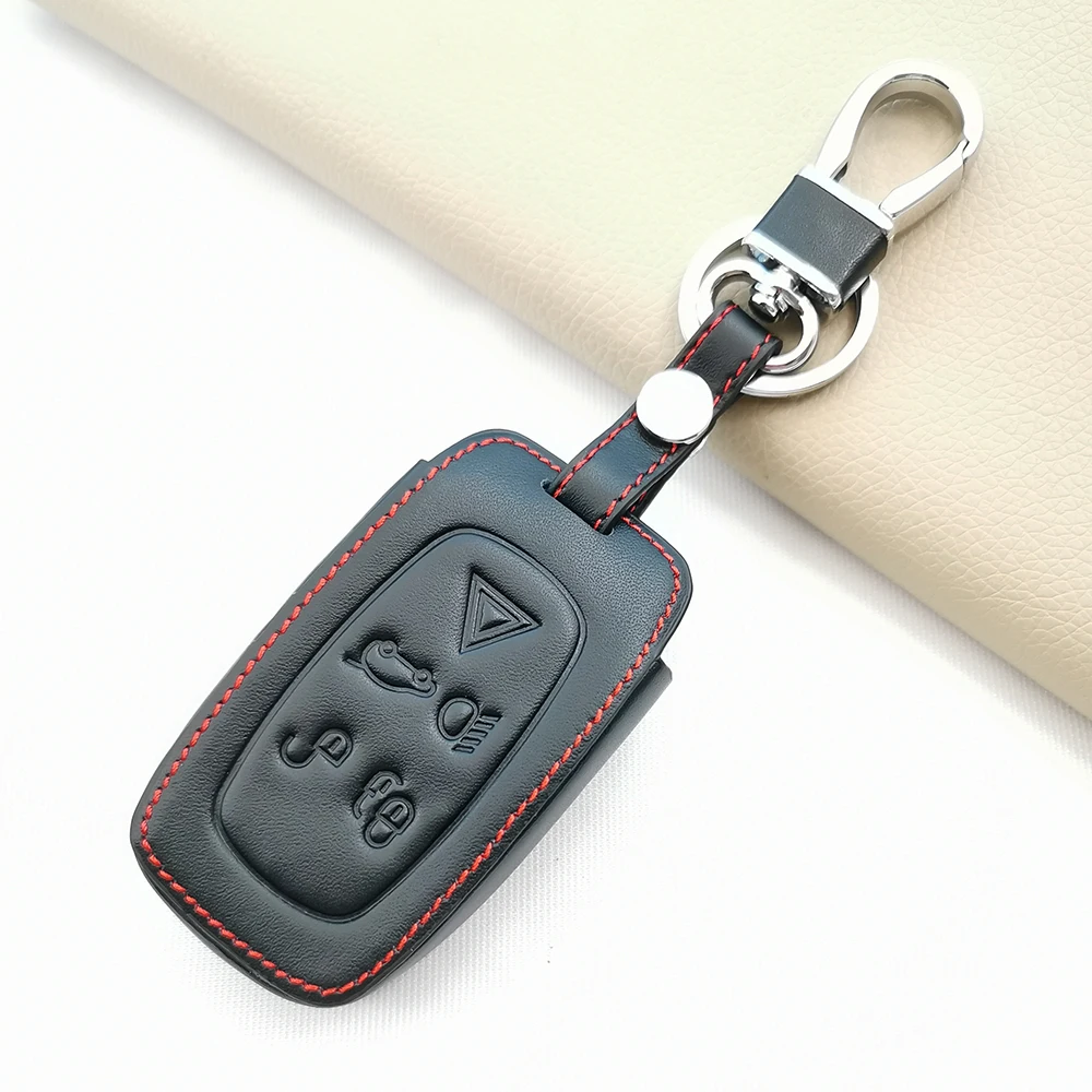 

For Land Rover Discovery 4 for Range Rover Sport Vouge 2009 2010 2011 2012 100% Leather Car Key Case Cover Keyless Remote Fob