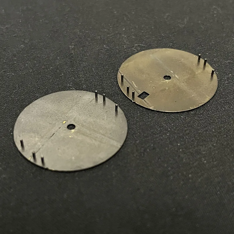 Vintage Watch Parts Matte Black Dial Suitable for NH35 NH38 Movement OEM Relax Dial Green Luminous Replacement Watch Accesories