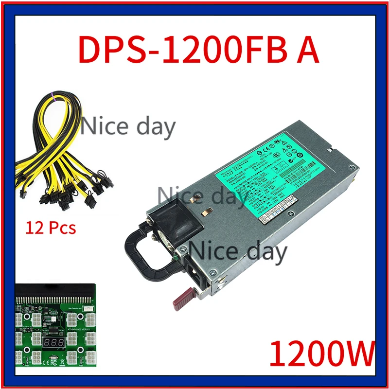 Блок питания 1200 Вт Φ 440785-001 441830-001 для сервера DL580 G5 майнинга графических карт с 6