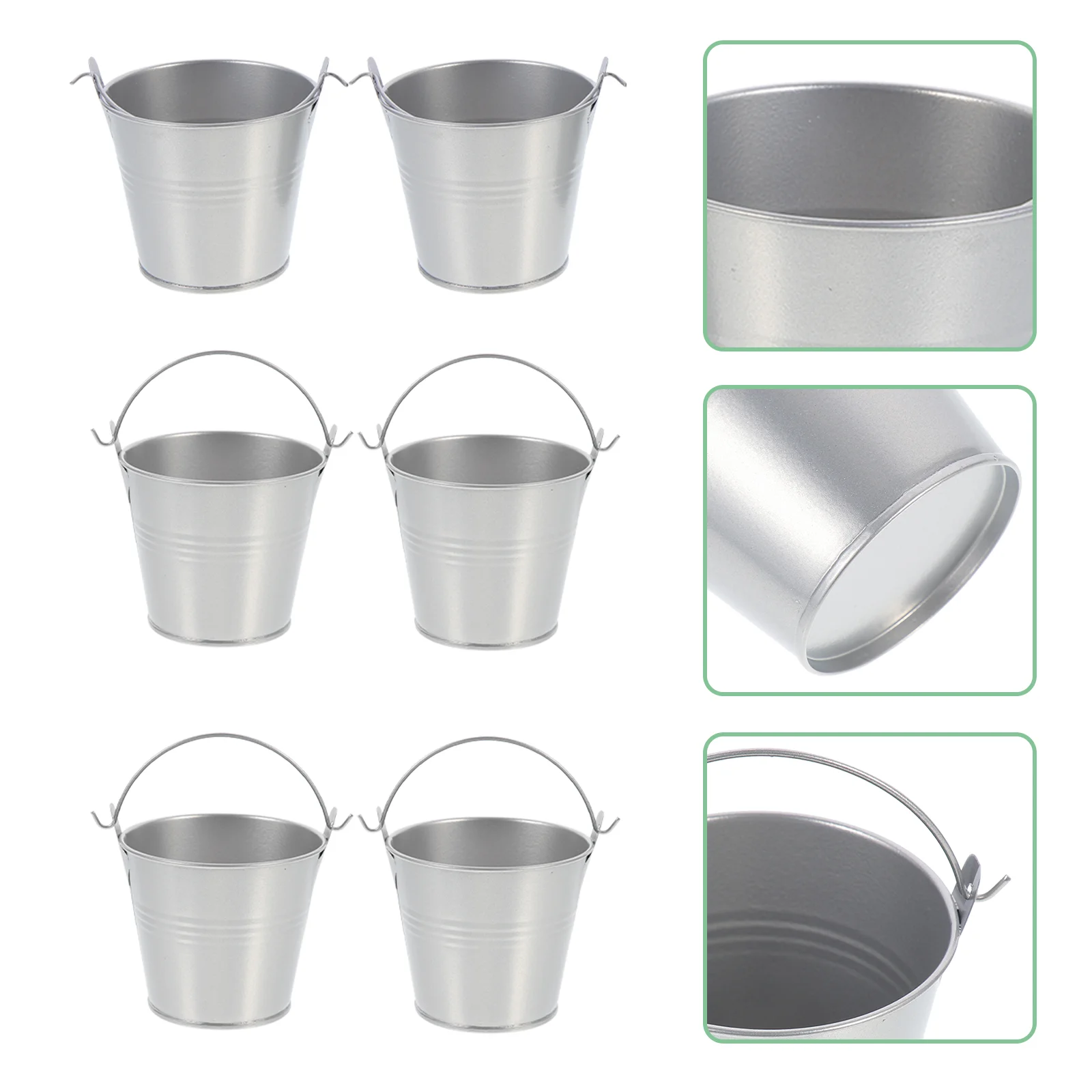

6 Pcs Iron Flowerpot Practical Flowers Plants Container Gardening Flower Pot