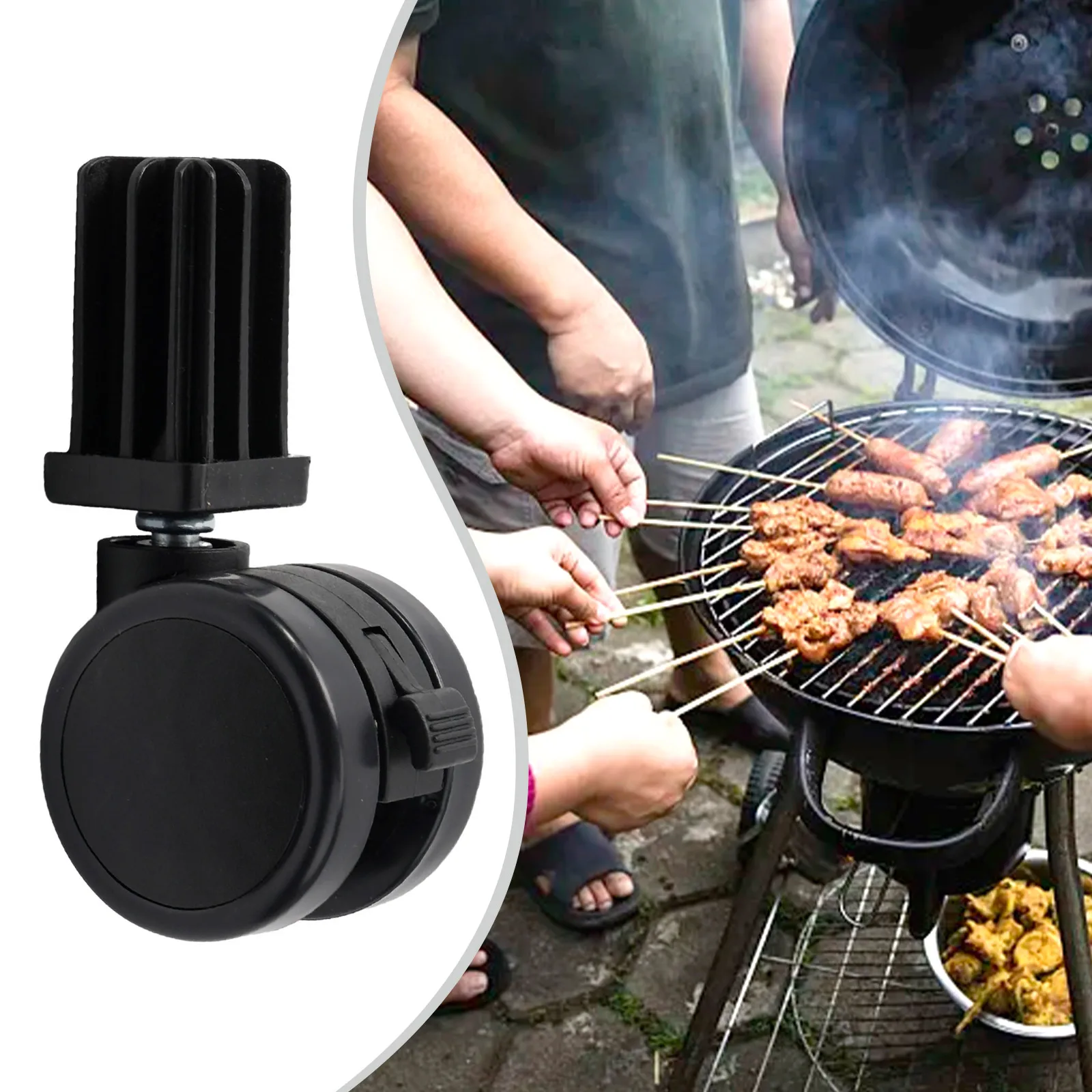 

Upgrade Your For Weber Grill Mobility with Heavy Duty Locking Swivel Casters Fits Genesis Summit Silver Spirit 99241