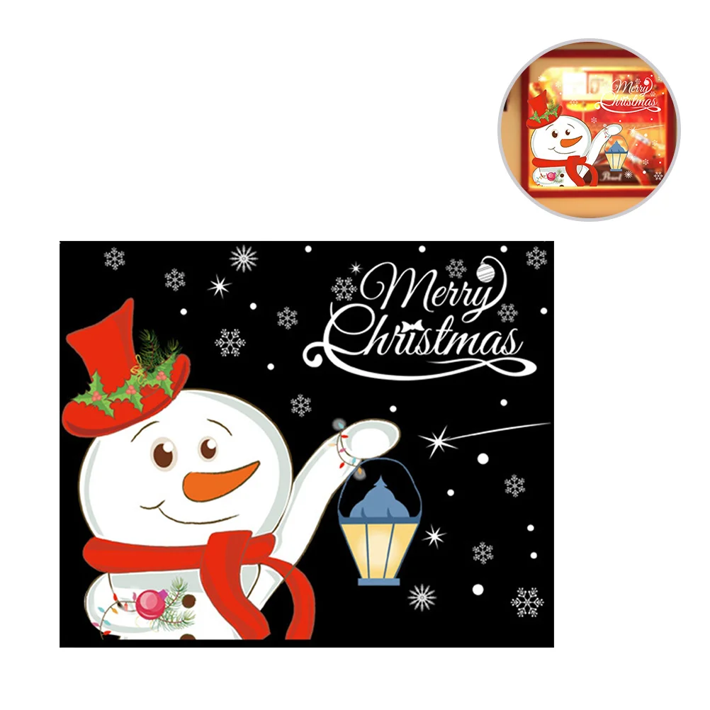 

1PC Peel and Stick Romovable PVC Decorative Cartoon Snowman Wall Sticker Wall Decor Wallpaper Wall Decal