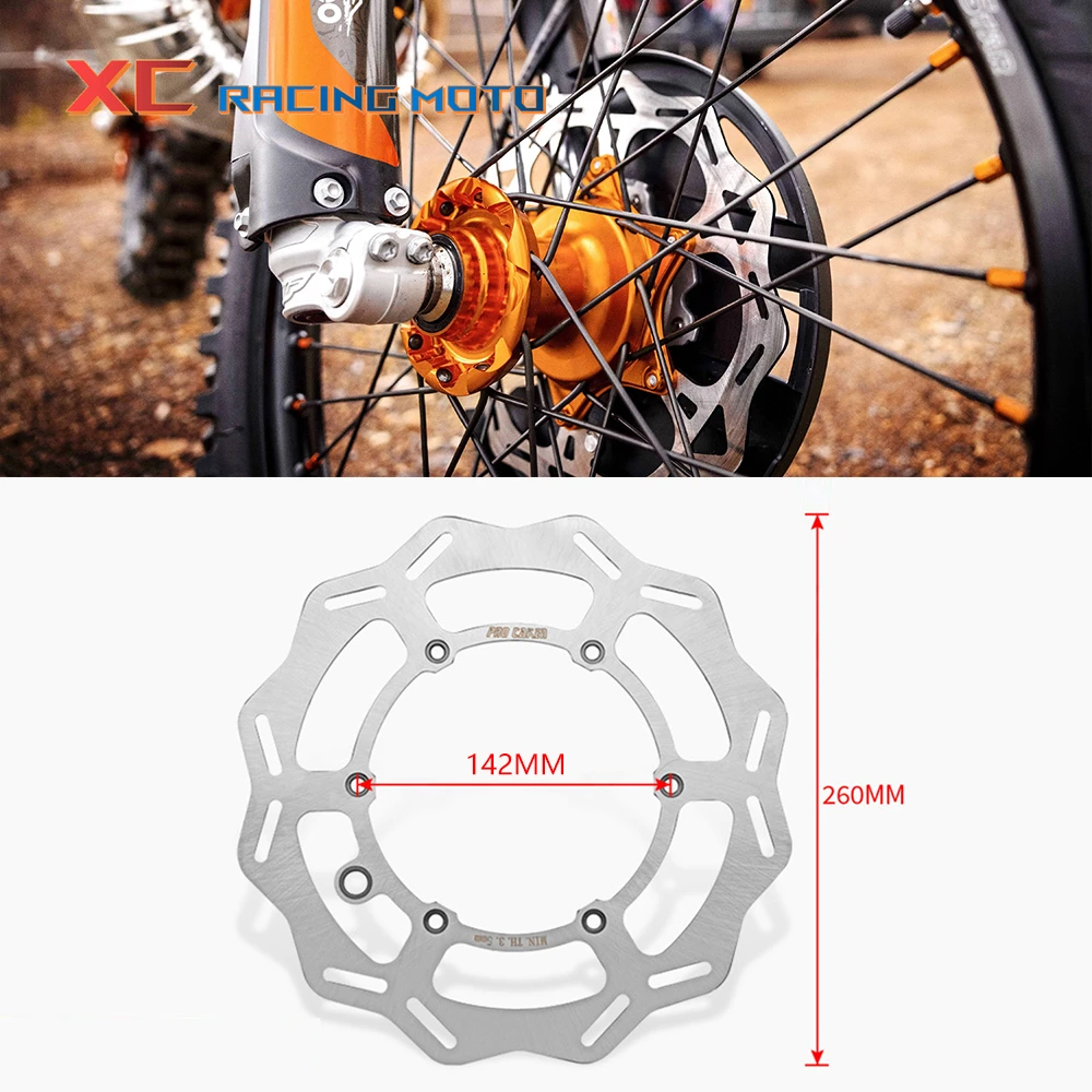 

For KTM EXC XC XCF XCW XCFW SX SXF 125 150 200 250 300 350 400 450 530 1994-2021 Motorcycle 260MM Front Brake Disc Rotor Dirt MX