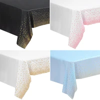 1pc disposable tablecloths for rectangle tables cloths covers dotted confetti housewarming parties wedding bridal shower banquet
