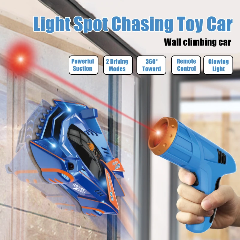 

Laser Chasing Infrared Induction Anti Gravity Wall Ceiling Climbing RC Car Toy Remote Control Light Tracking Gift for Boy Kids