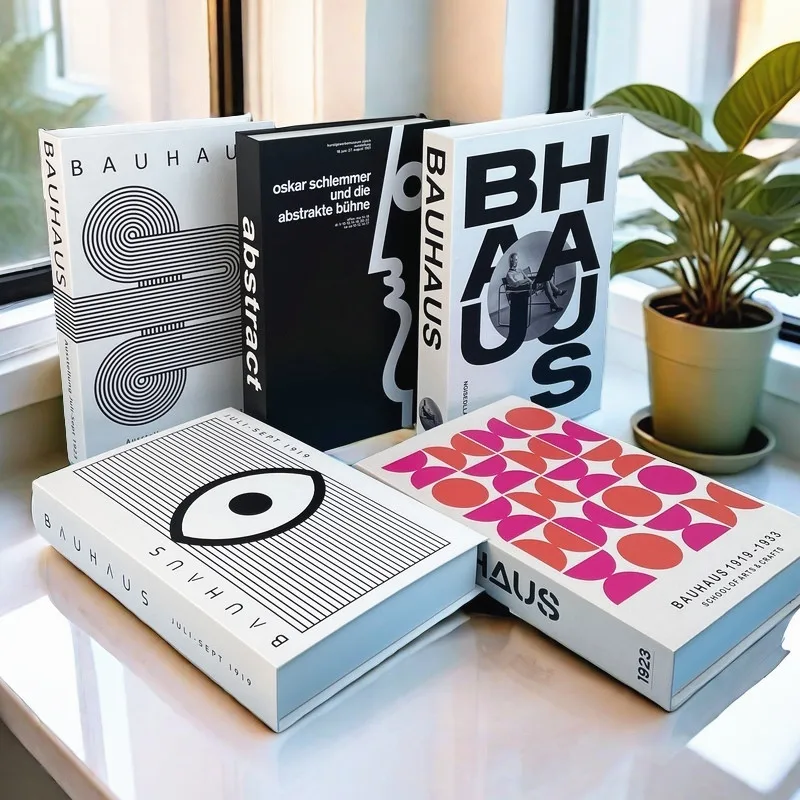 Поддельные книги Bauhaus для украшения Роскошный Домашний Декоративный ящик