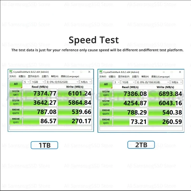 Синий 990Pro с радиатором NVMe M.2 SSD 1 ТБ 2 4 8 Внутренний твердотельный жесткий диск PCIe 4.0