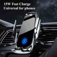 smart car wireless charger 15w fast charging holder for iphone13 12 11 qi phone charger with magnetic head universal for phones