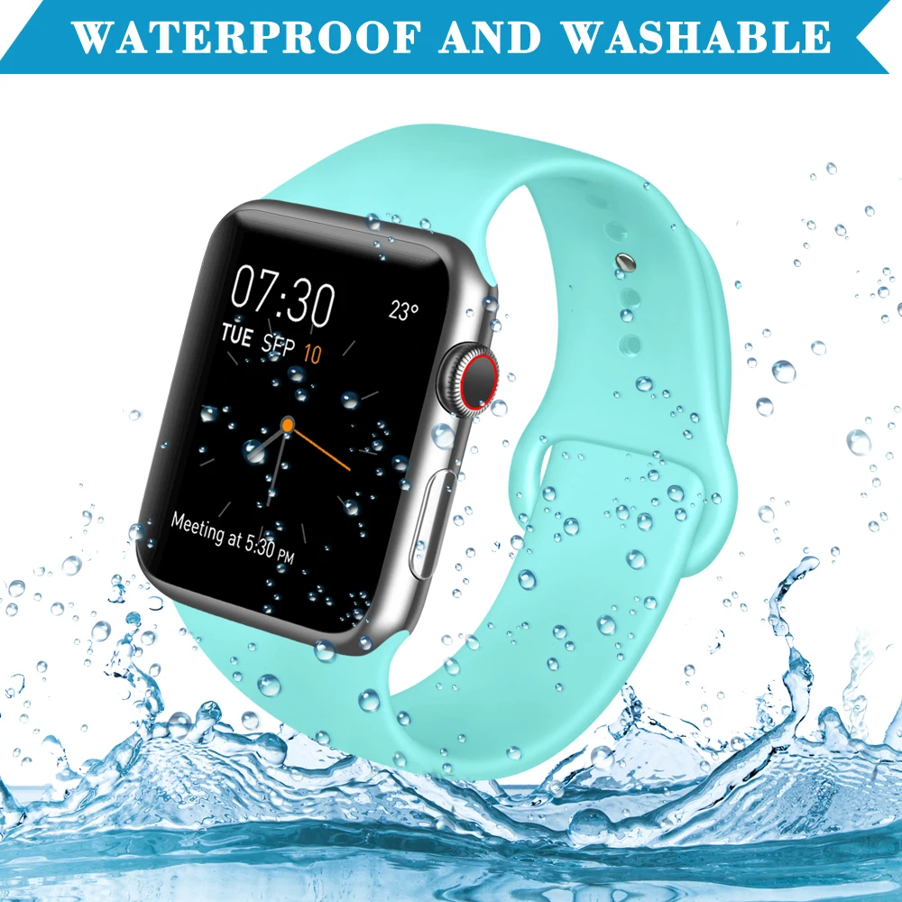 10pcs/lot Silicone Strap For Apple Watch Band 40mm 44mm 38mm 42mm 41mm 45mm Smartwatch band Bracelet For iWatch Series 3 4 5 6 7