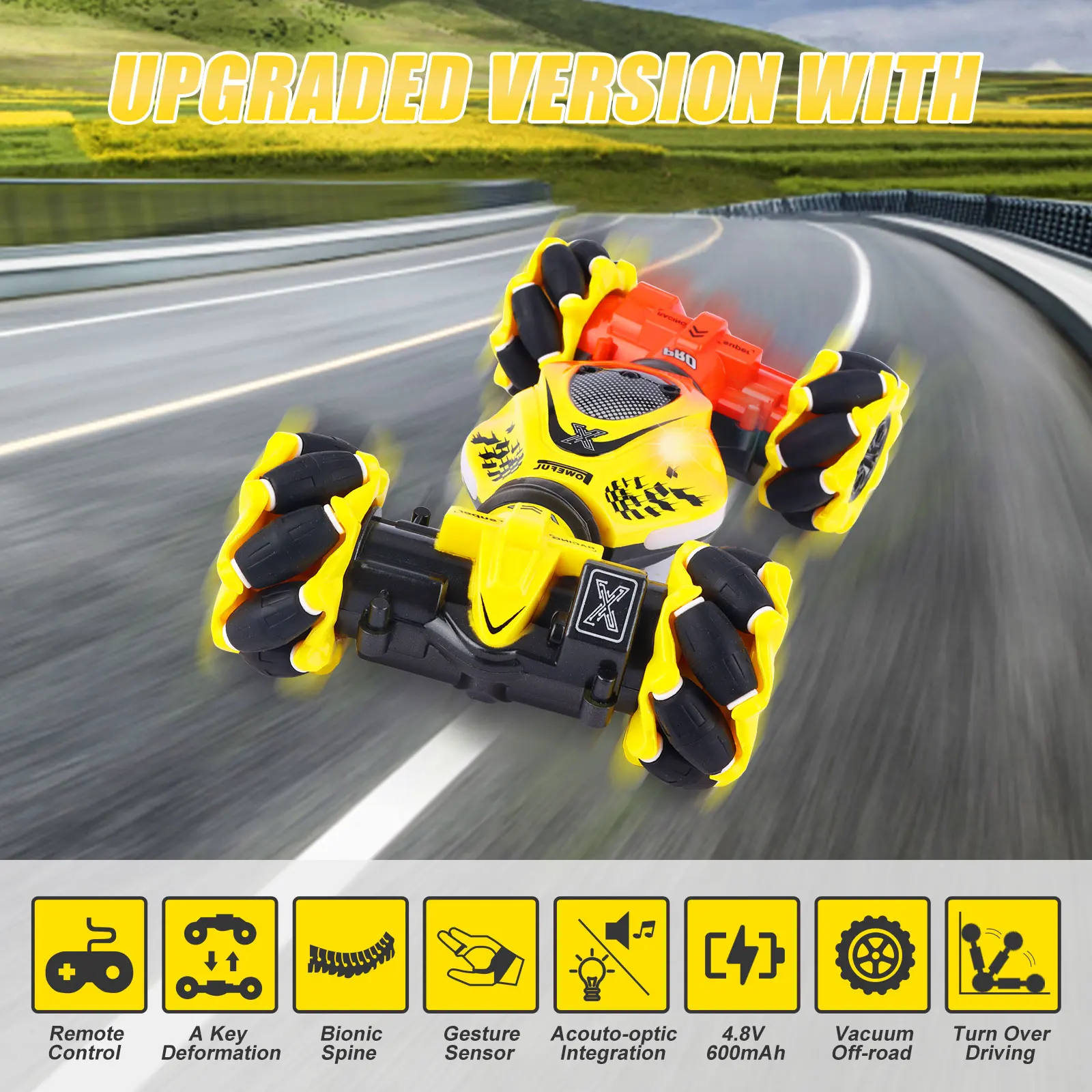 

Радиоуправляемый автомобиль, Радиоуправляемый жестом, индукционный Радиоуправляемый автомобиль, полноприводный автомобиль, вездеход, пля...