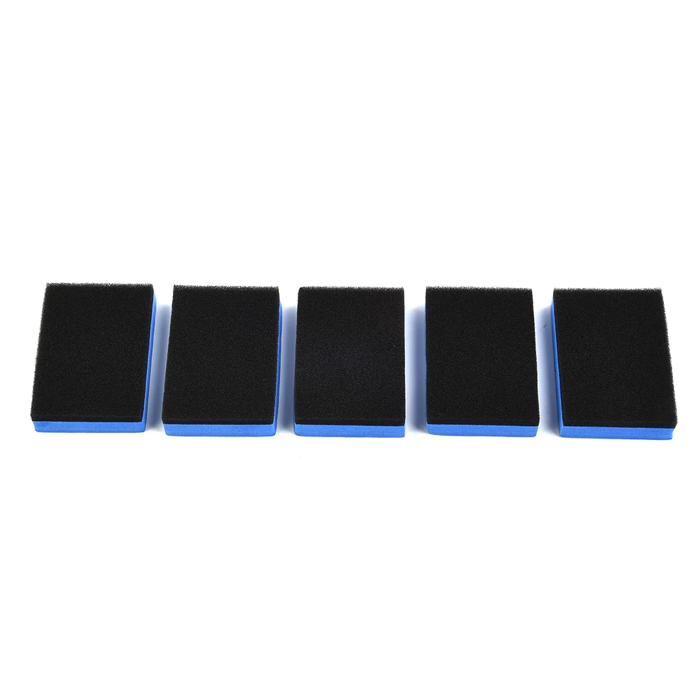 

Polishing 5Pcs Waxing Rectangle Blue+Black 7.5*5*1.5cm Car Coating Sponges Replacement Glass Nano Useful Supplies Durable