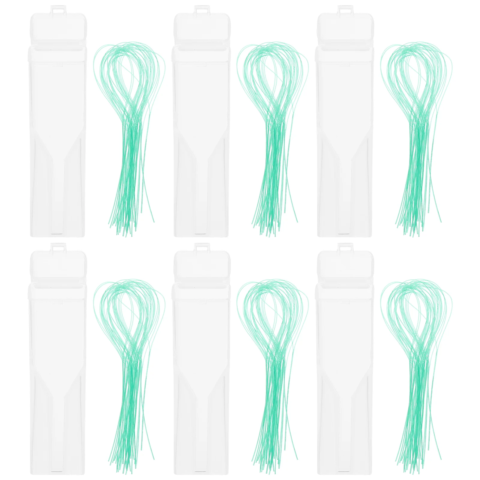 

6 Boxes Dental Floss Threader Professional Cleaning Supplies Braces Guide Pull Line Bridges Nylon Threaders