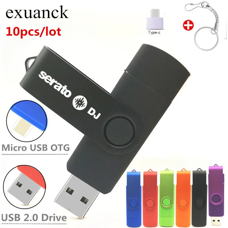 

Высокоскоростной OTG USB флеш-накопитель 10 шт./лот, 128 ГБ, флеш-накопитель 64 ГБ, 32 ГБ, 16 ГБ, флеш-накопитель 2 в 1, Micro Usb-накопитель для смартфона Android