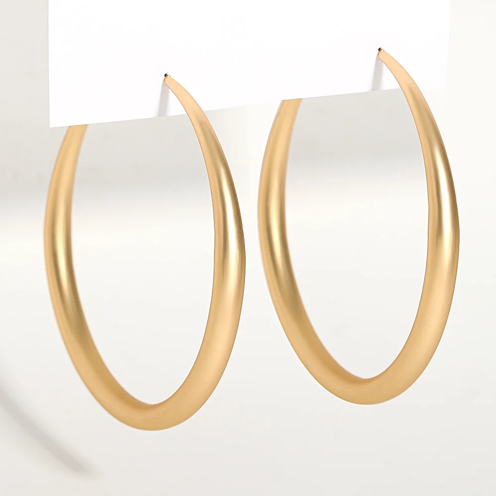 Крупные минималистичные серьги Greatera в виде звеньев для женщин золотистые