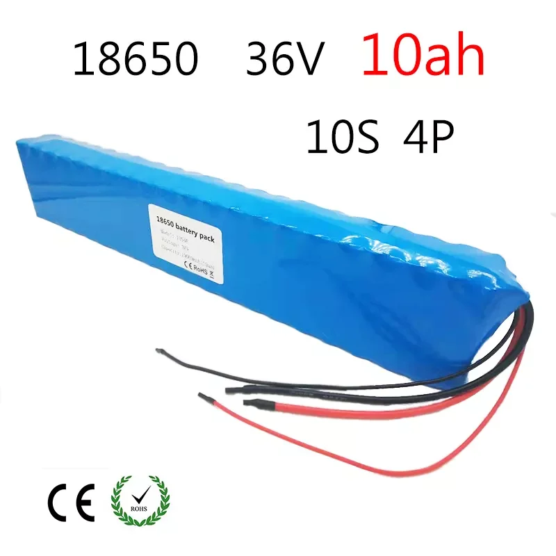 

36 в 10 А · ч блок батарей электрического велосипеда 42 в 18650 литий-ионная батарея 500 Вт Высокая мощность и емкость 42 в мотоцикл Скутер с BMS