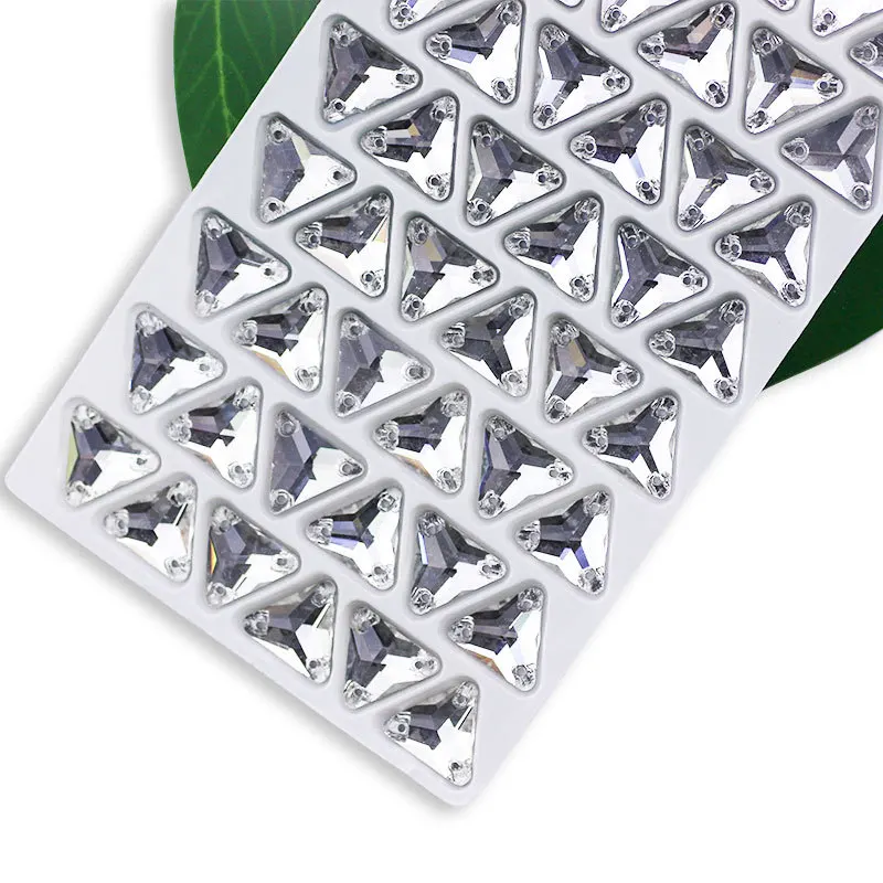 

Прозрачные стеклянные треугольники с кристаллами AB для шитья одежды, сумок, обуви, платьев