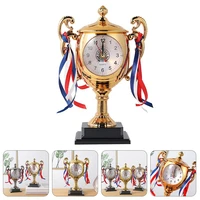 1pc graduation gifts trophy shape alarm clock students bedside clock golden