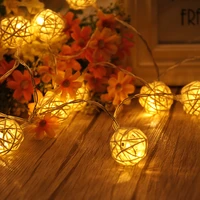 10led rattan balls fairy string decorative lights battery operated christmas patio garland wedding holiday party decor
