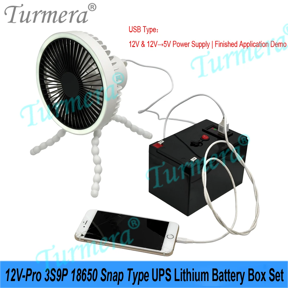 Комплект аккумуляторного блока Turmera DIY 12V Pro 18650 3S9P 40A BMS с дисплеем напряжения и емкости, 2*USB 5V, двухканальный, с функцией Power Bank (art.: 3920dc71d803f) - 3920dc71d803f