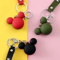 disney creative cartoon mickey head keychain pendant small gift cute car keychain bag accessories