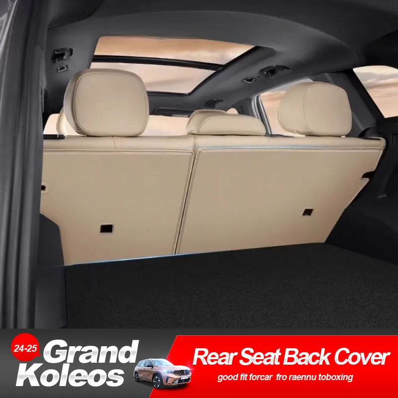 Фото Для Grand Koleos/Geely Monjaro Xingyue L 2025 2 шт. кожаная защитная накладка на заднее сиденье, разделенная подкладка для грузового багажа, противогрязные накладки №1