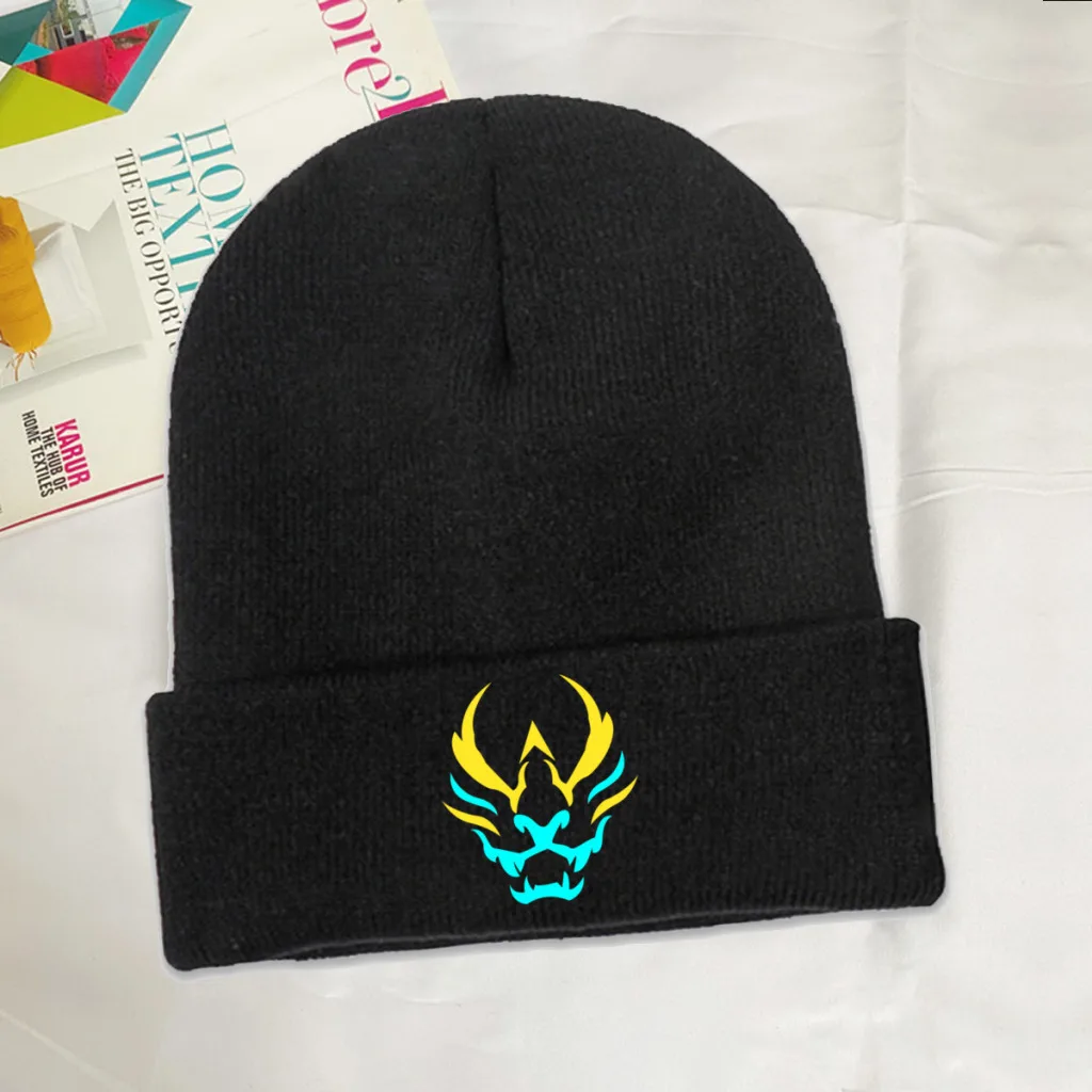 

KDA 2020 Skullies Beanie League of Legends Game Knitted Bonnet Girls Boys Warm Caps Outdoor Kawaii Brimless Elastic Hats
