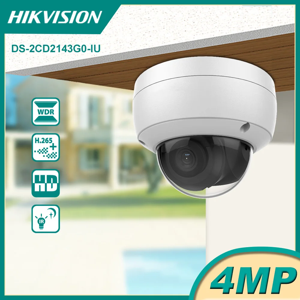 

Купольная Сетевая IP-камера Hikvision, 4 МП, 2,8 мм, с функцией ночного видения, IP67, дальность 30 м, H.265 +